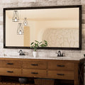 TETOTE 60 x 36 Black Wood Framed Mirror by TETOTE