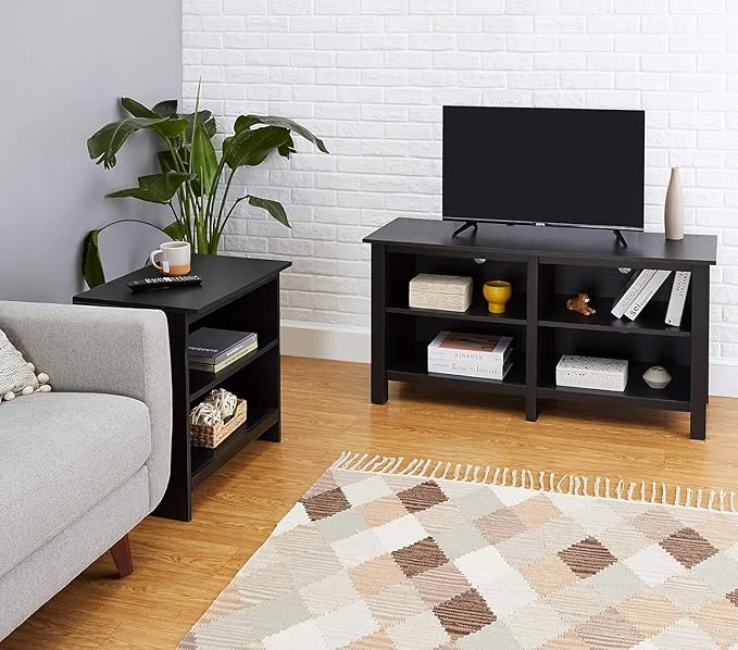 ROCKPOINT Classic TV Stand Storage Media Console Entertainment Center - Image 5