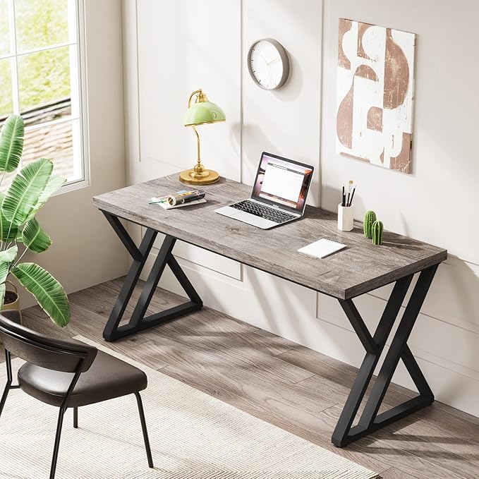 Tribesigns Writing Computer Desk, 55 inch Heavy Duty Study Desk - Image 5