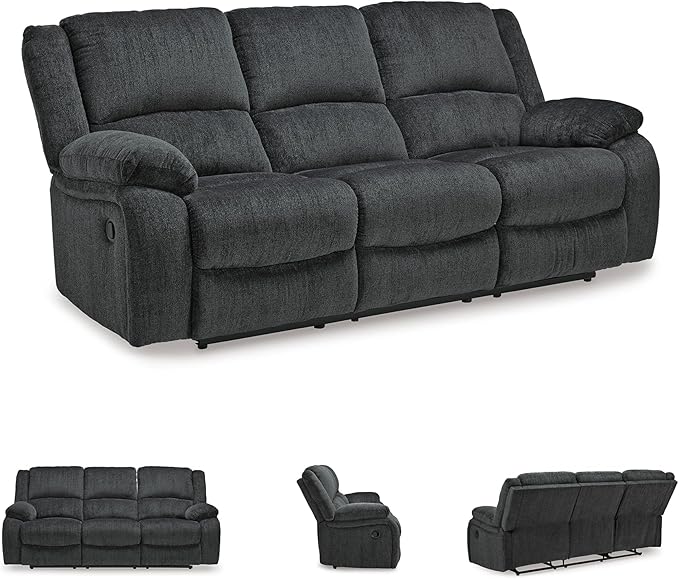 Signature Design by Ashley Draycoll Contemporary Manual Pull Tab Reclining Sofa - Image 7