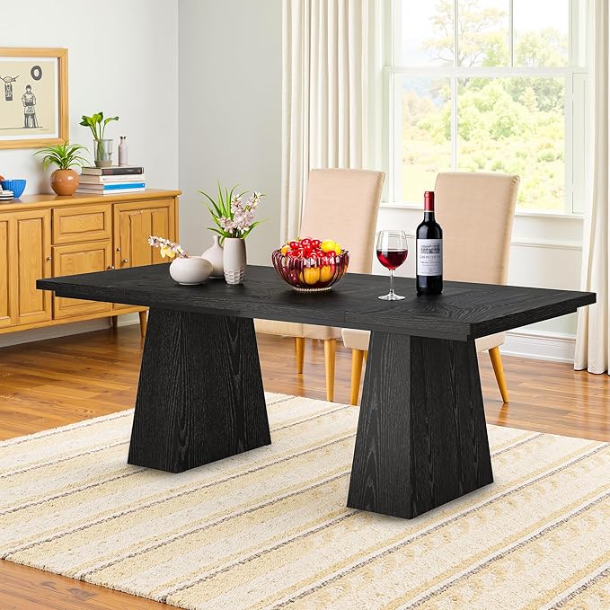 63 Inch Dining Table for 4-6, Modern Kitchen Dinner Table - Image 7