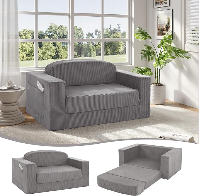 MeMoreCool Convertible Sofa Bed, Pull Out Loveseat Sleeper Sofa, Small Boneless by MeMoreCool