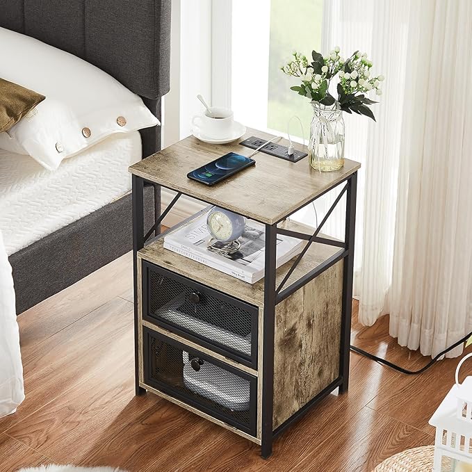 VECELO Dust Grey End Table - Image 6