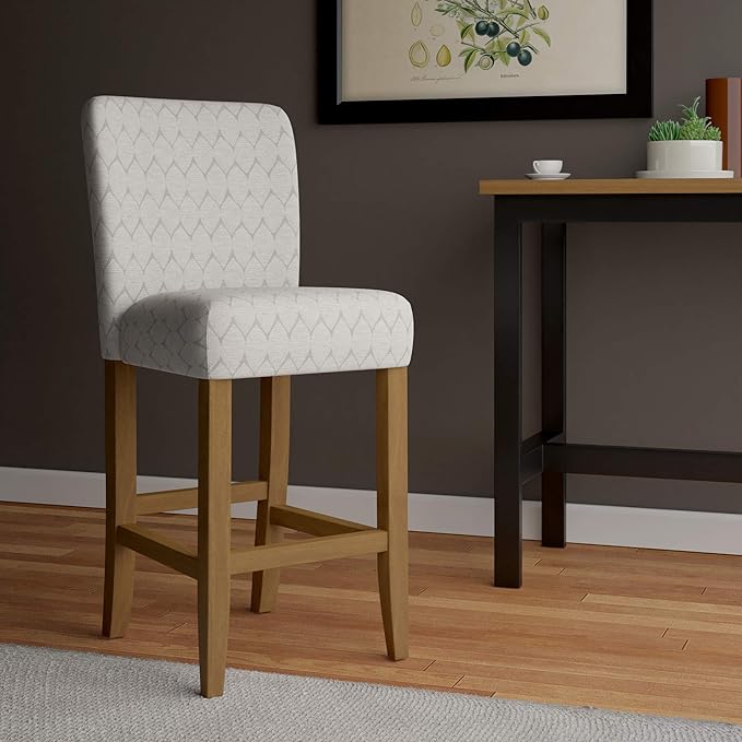 HomePop Upholstered Counter Height Barstool, Textured Grey - Image 2