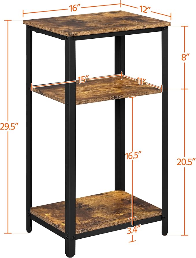 Yaheetech Tall End Table Set of 2, Small Places - Image 4