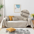 STACYPIK 100% Waterproof Beige Couch Cover, Anti-Scratch Sofa Cover by STACYPIK