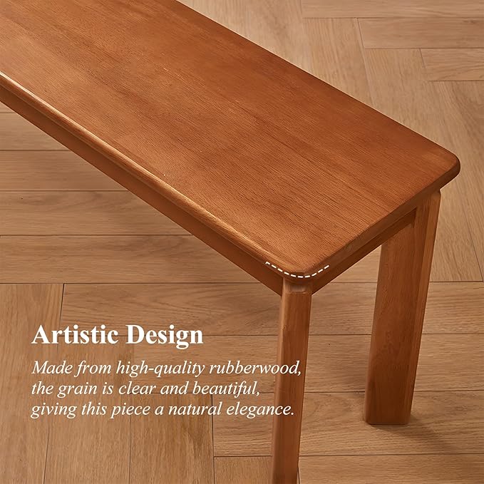 Dining Bench, Solid Wood Bench - Image 4
