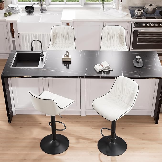 YOUNIKE Bar Stools Set of 2 for Kitchen Island, Adjustable Barstools - Image 6