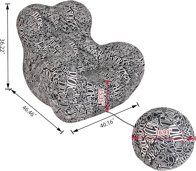 Bean Bag Chair - Memory Foam Bean Bag Chair - Image 3