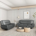 Container Furniture Direct Michael Modern Faux Leather Upholstered Stainless by ContainerDirect