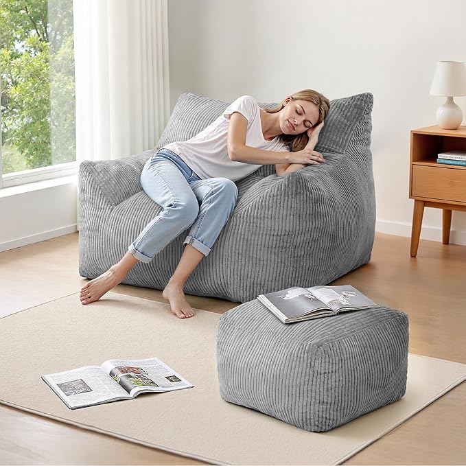 INMOZATA Bean Bag Chair for Adults, 3FT Beanbag Chair - Image 7