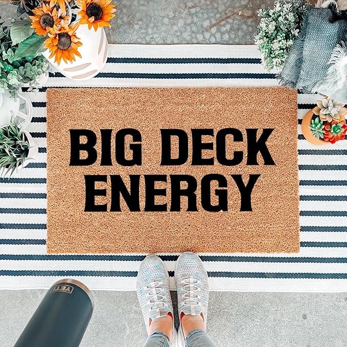 Funny Coir Doormat Big Deck Energy Front Door Mat Entryway Outdoor Mats - Image 5