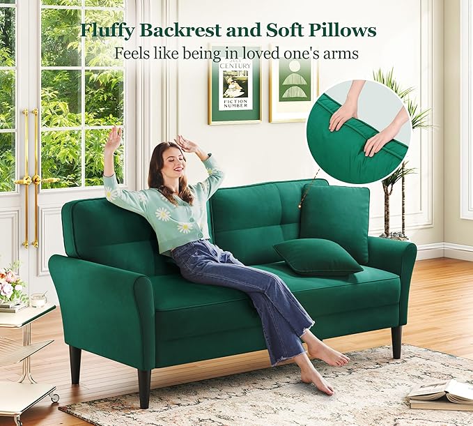 69" Small Sofa, Soft Small Couch - Image 3