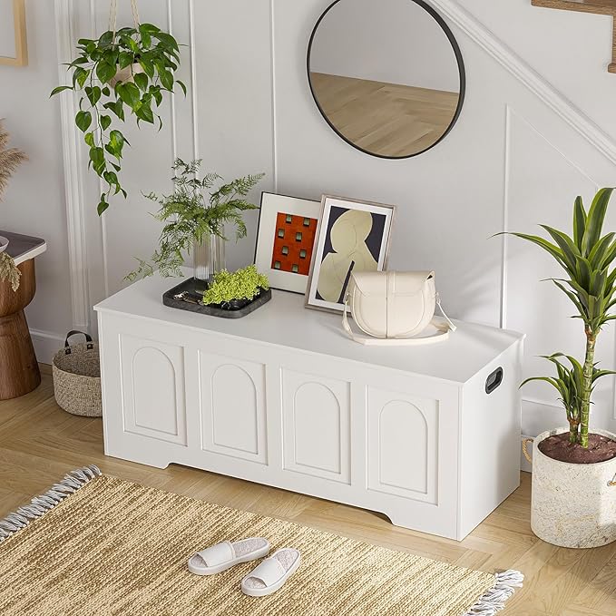 DINZI LVJ Storage Chest, 47.2”Wooden Storage Box - Image 5