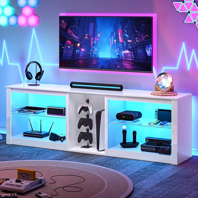 Clikuutory 63 inch High Gloss LED TV Stand by Turnyourhouseintoahome