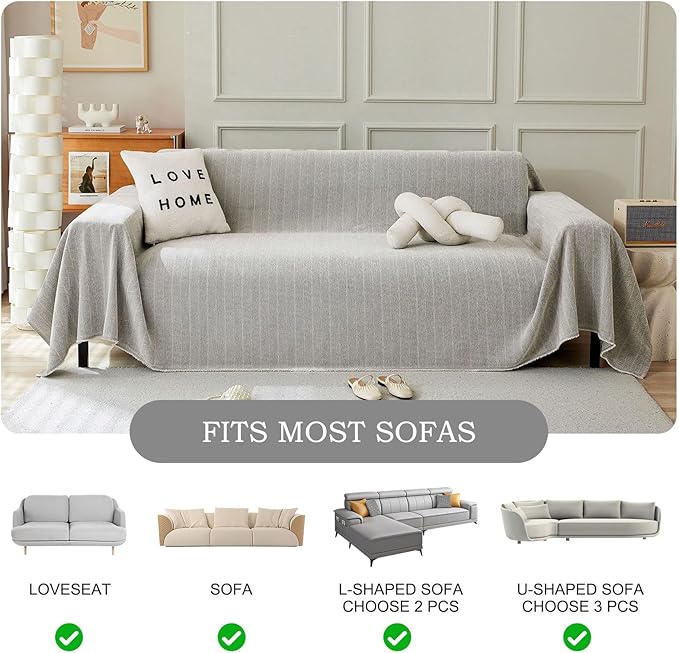 STACYPIK Silver Gray Sofa Cover - Image 6