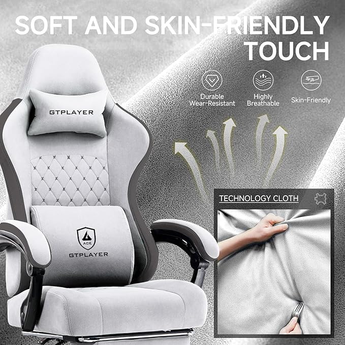 GTPLAYER Office Chair, Gaming Computer Desk Fabric Chair - Image 4