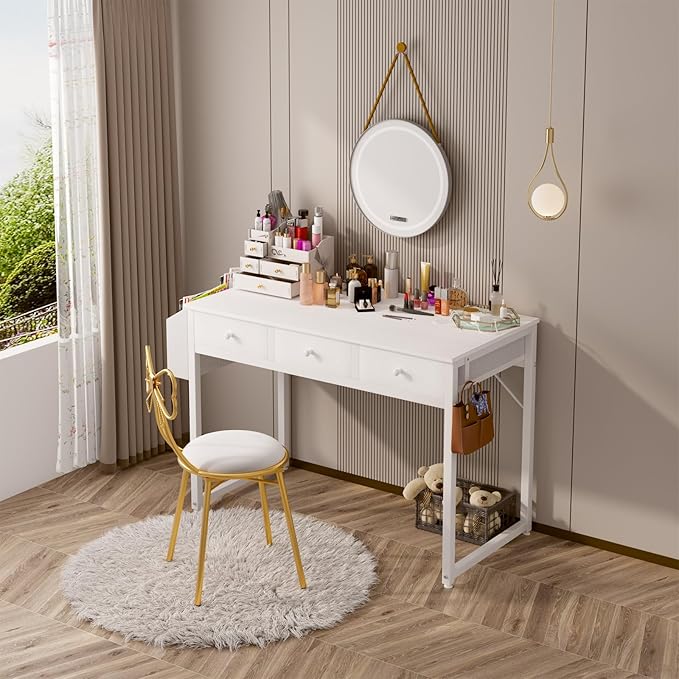 Lufeiya Small White Computer Desk - Image 5