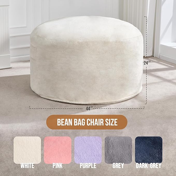 Hobestluk 4FT Bean Bag Chairs for Adults Large Beanbag Chair - Image 2