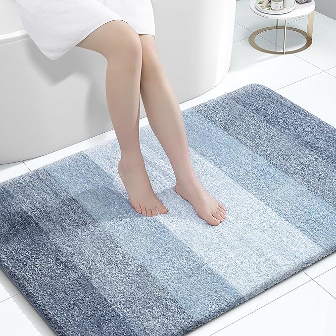 OLANLY Bathroom Rugs Mat 47x32, Extra Soft Absorbent Microfiber Bath Rugs by OLANLY