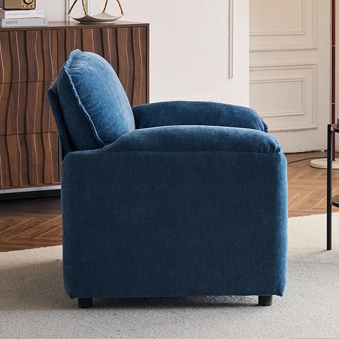 Ball & Cast 38" Oversized Chenille Lounge Chair, Reading Armchair - Image 3