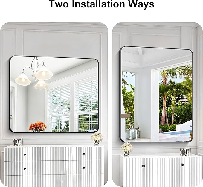 KOCUUY 40"x48" Large Rectangle Vanity Mirror, Modern Design of Upgraded - Image 5