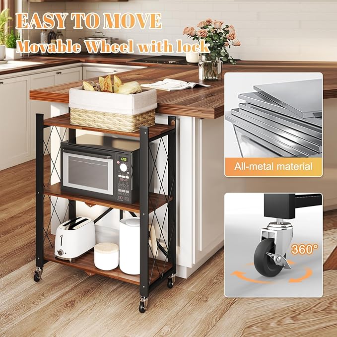 BAOYOUNI 3-Tier Vintage Industrial Bookshelf - Image 7