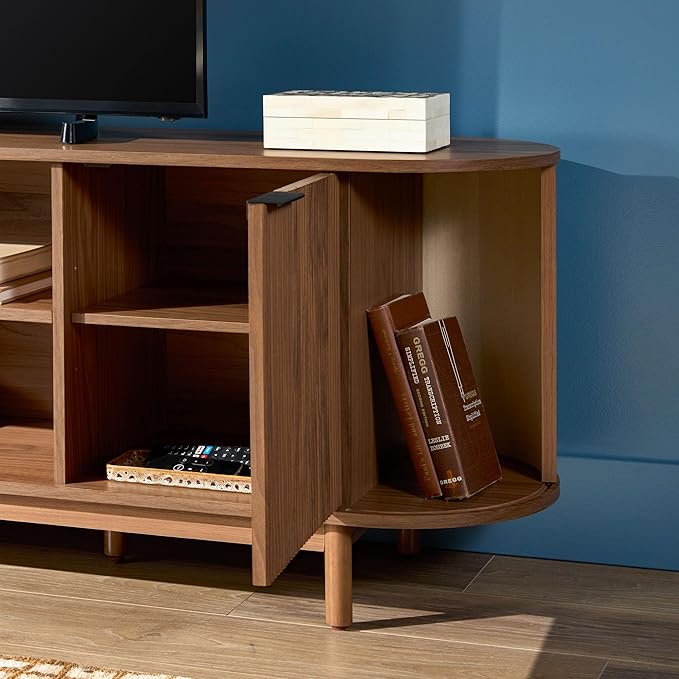 Walker Edison Modern Curved Reeded TV Stand - Image 6