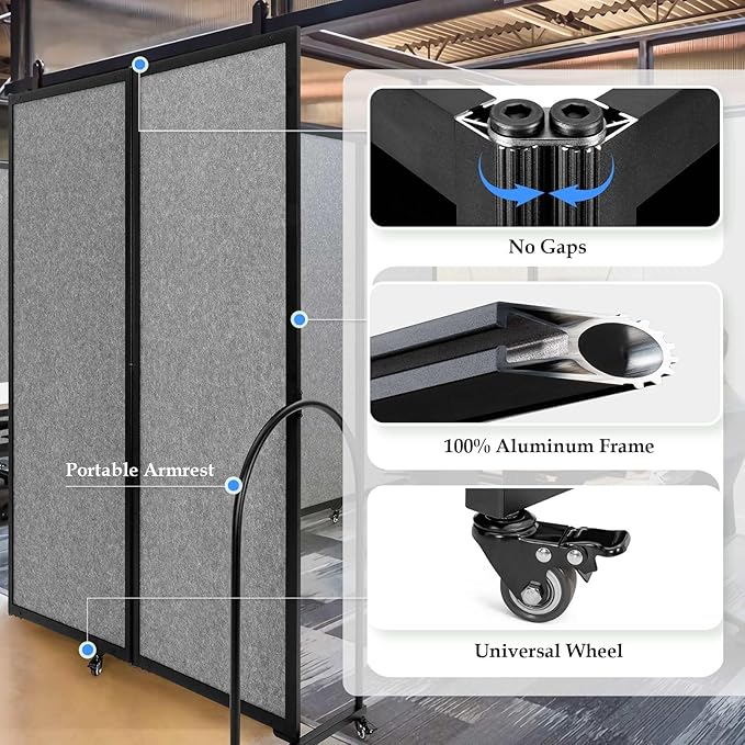Folding Room Partition, Privacy Room Screen - Image 3