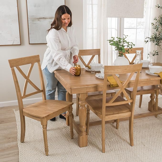Bush Furniture Rectangular Dining Table, 67 inch Squire Trestle, Farmhouse Decor - Image 3