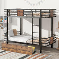Twin XL Over Twin XL Metal Bunk Bed by Unknown