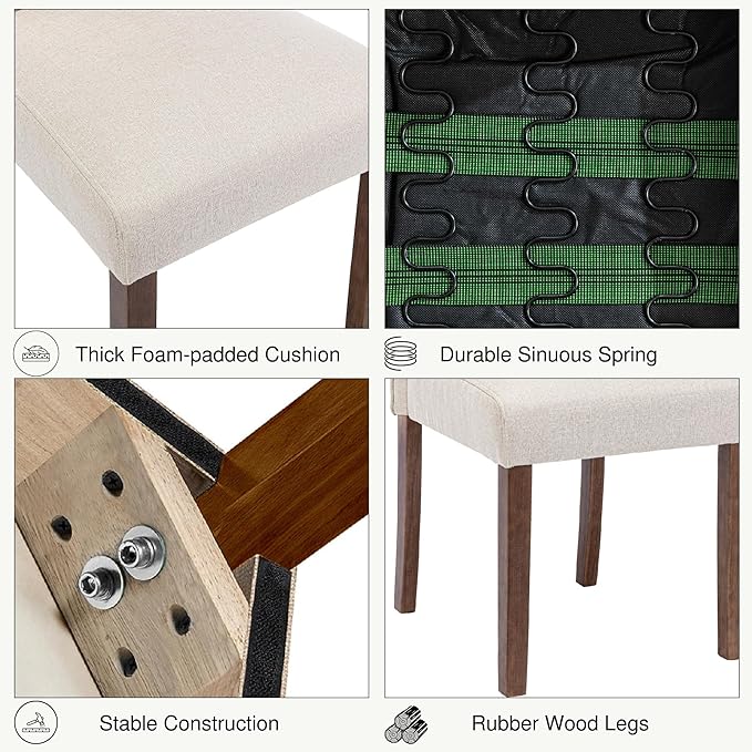 Stylish Upholstered Parsons Dining Chair - Image 6