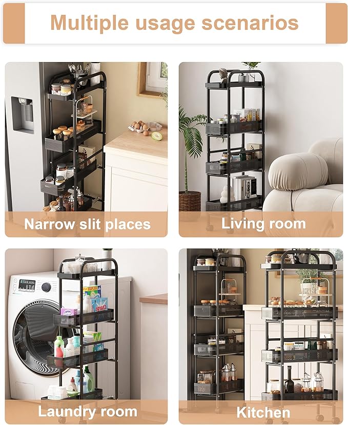 UMDONX Slim Storage Cart 4 Tier - Image 8