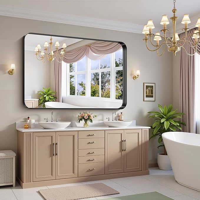 FORBATH 60x40 Inch Large Bathroom Mirror - Image 3
