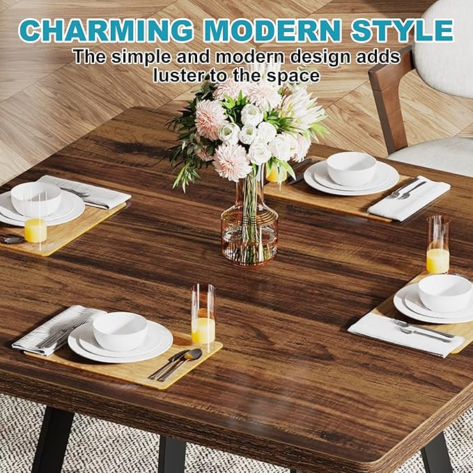Square Dining Table for 2-4, 31.5" Small Dinner Table - Image 4