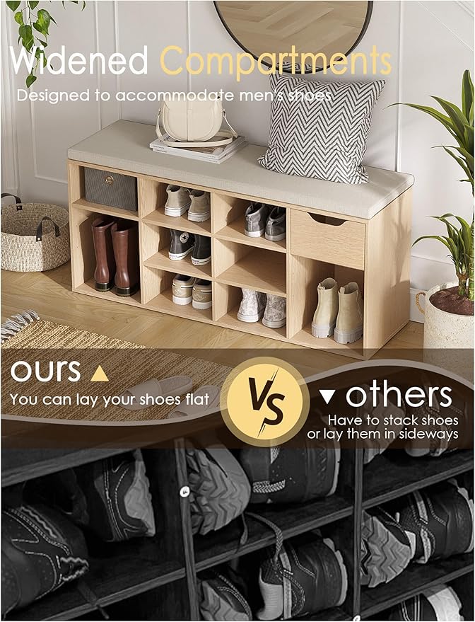 DINZI LVJ Shoe Storage Bench - Image 5