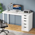 Tribesigns Computer Desk with 5 Drawers, 47 inches Rustic Brown Home Office by Tribesigns