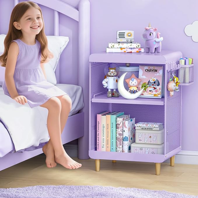 Kids Nightstand, Kids Bedside Table, Teen Girls Night Stand, Toddler Night Stand - Image 2