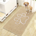 OLANLY Door Mat for Muddy Dog Paws 47x24, Ultra Absorbent Chenille Mud Doormat by OLANLY