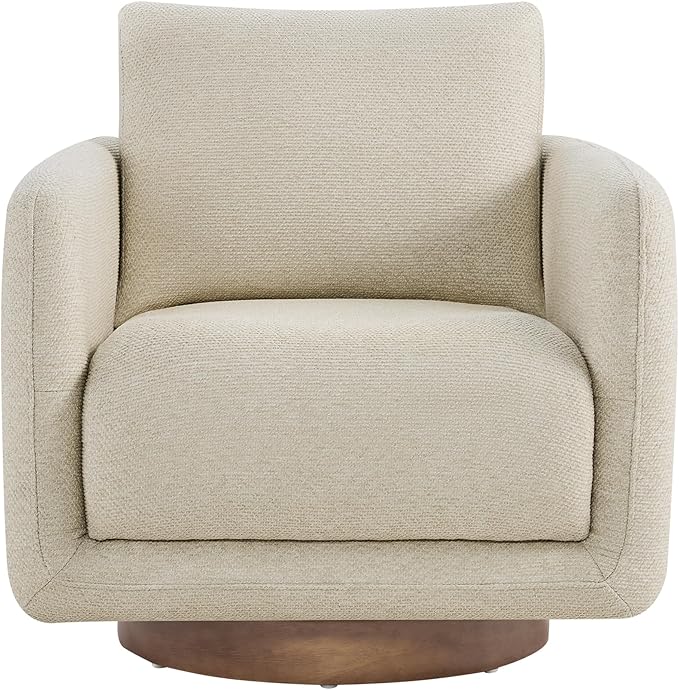 Modern Swivel Accent Chair, 360° Rotating Round Barrel Armchair - Image 8