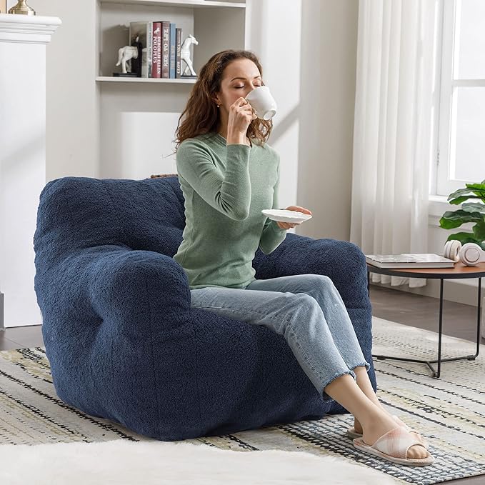 Recaceik Bean Bag Chairs, Tufted Soft Stuffed Bean Bag Chair - Image 3