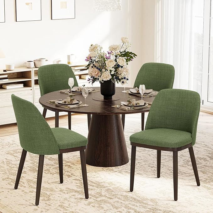 COLAMY Upholstered Dining Chairs Set of 4, Modern Kitchen Chairs by COLAMYINC