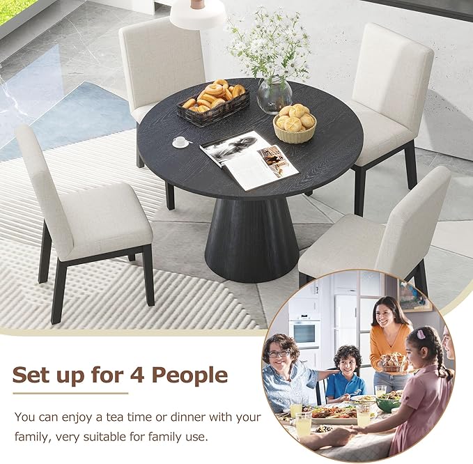 Wooden Kitchen Round Dining Table - Image 5