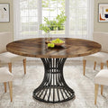 Tribesigns Round Dining Table for 4-6 People, 47-Inch Farmhouse Dinning Room by Tribesigns
