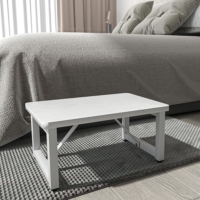 Step Stool, Small Step Stool for Adults, Wood and Metal Foot Stool, One - Image 4