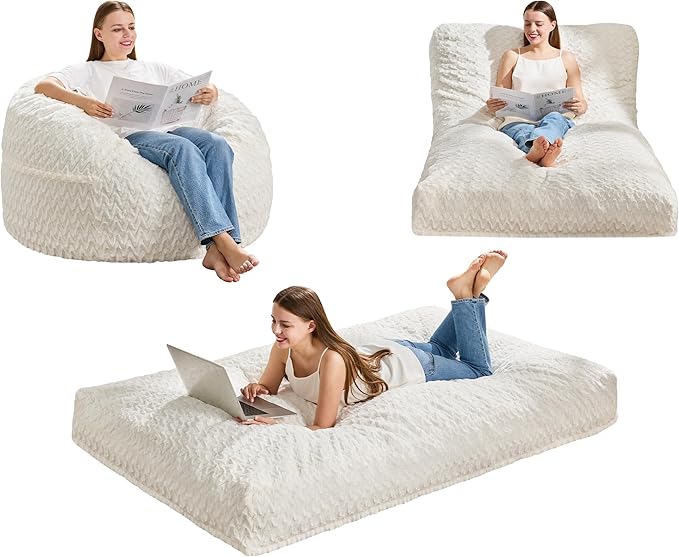 Hobestluk Bean Bag Chair Convertible Beanbag Chairs by YourHomeDeservesMore