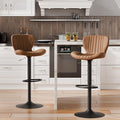 Shintenchi Bar Stools Set of 2 Modern Swivel Bar Chairs, Counter Height Faux by Shintenchi