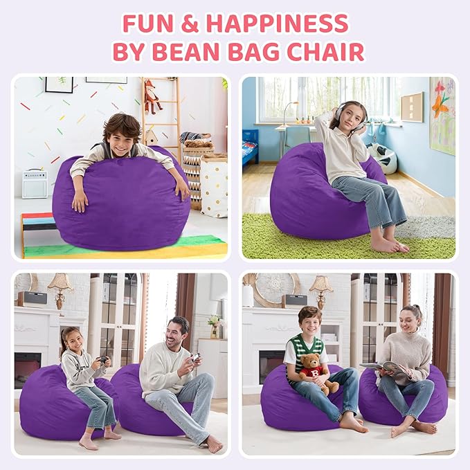 2FT Bean Bag Chair, Comfy Bean Bag Chairs - Image 5