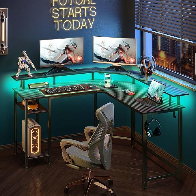 Rolanstar L Shaped Gaming Desk - Image 2