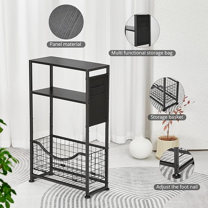 Narrow Side Table, Skinny Small End Tables - Image 7